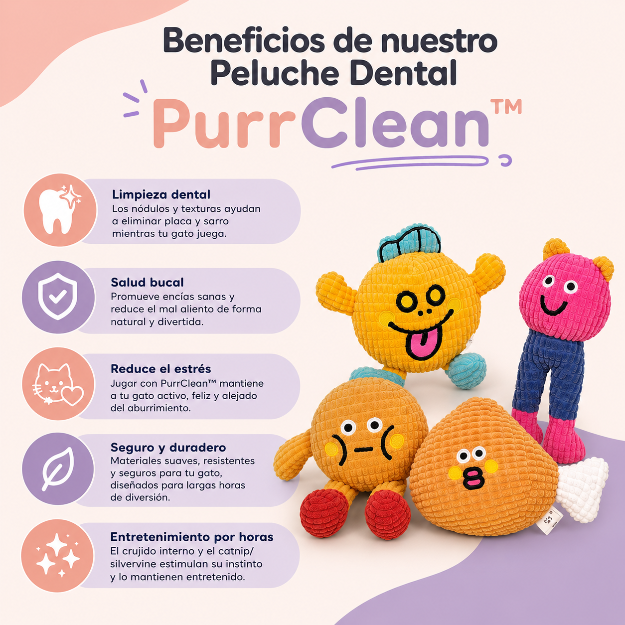PurrClean™ Peluche Dental